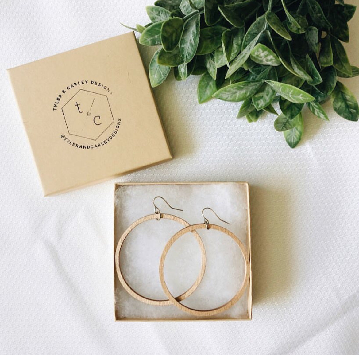 Maple Hoop Wooden Earrings