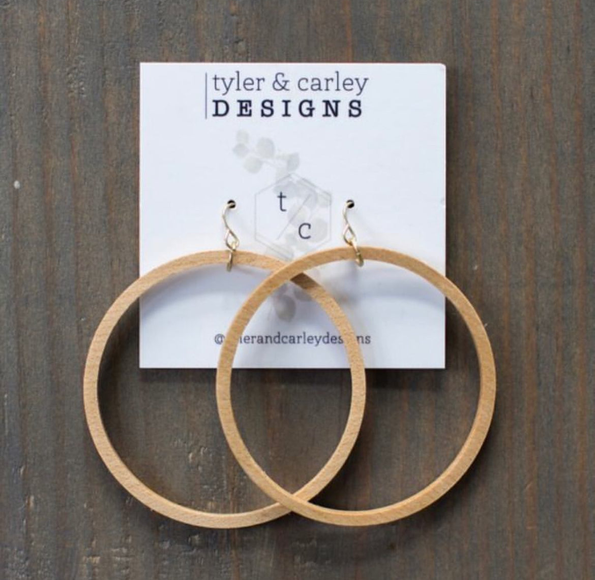 Maple Hoop Wooden Earrings