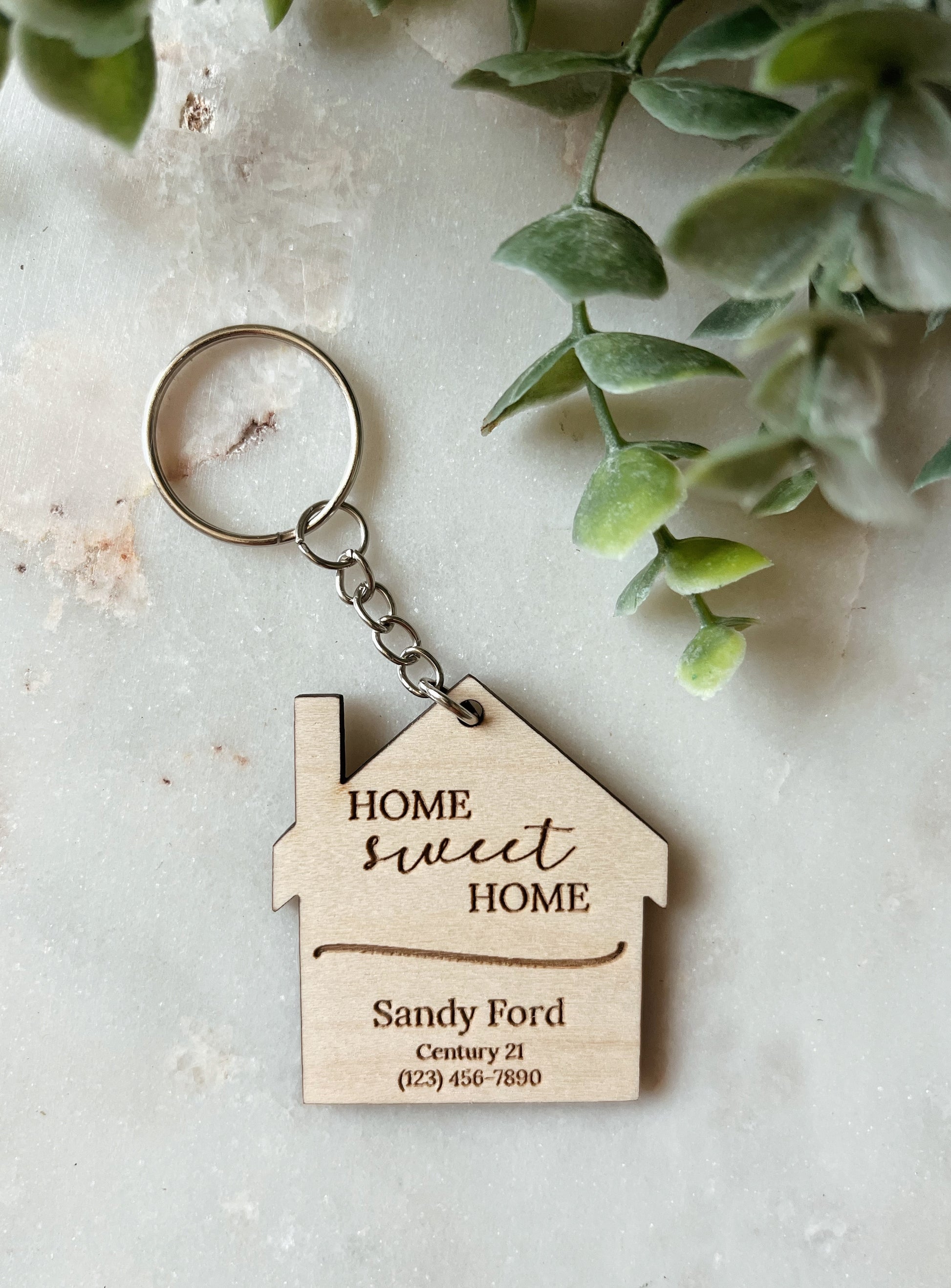 Realtor keyring keychain keytag