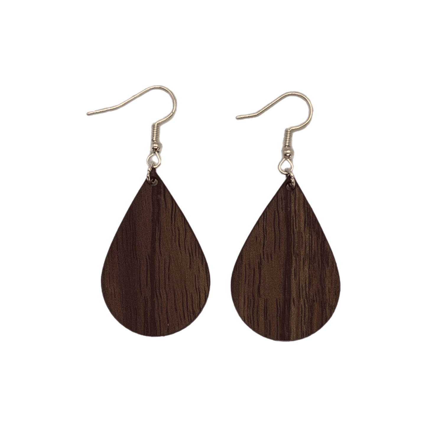 Koa Teardrop Wooden Earrings