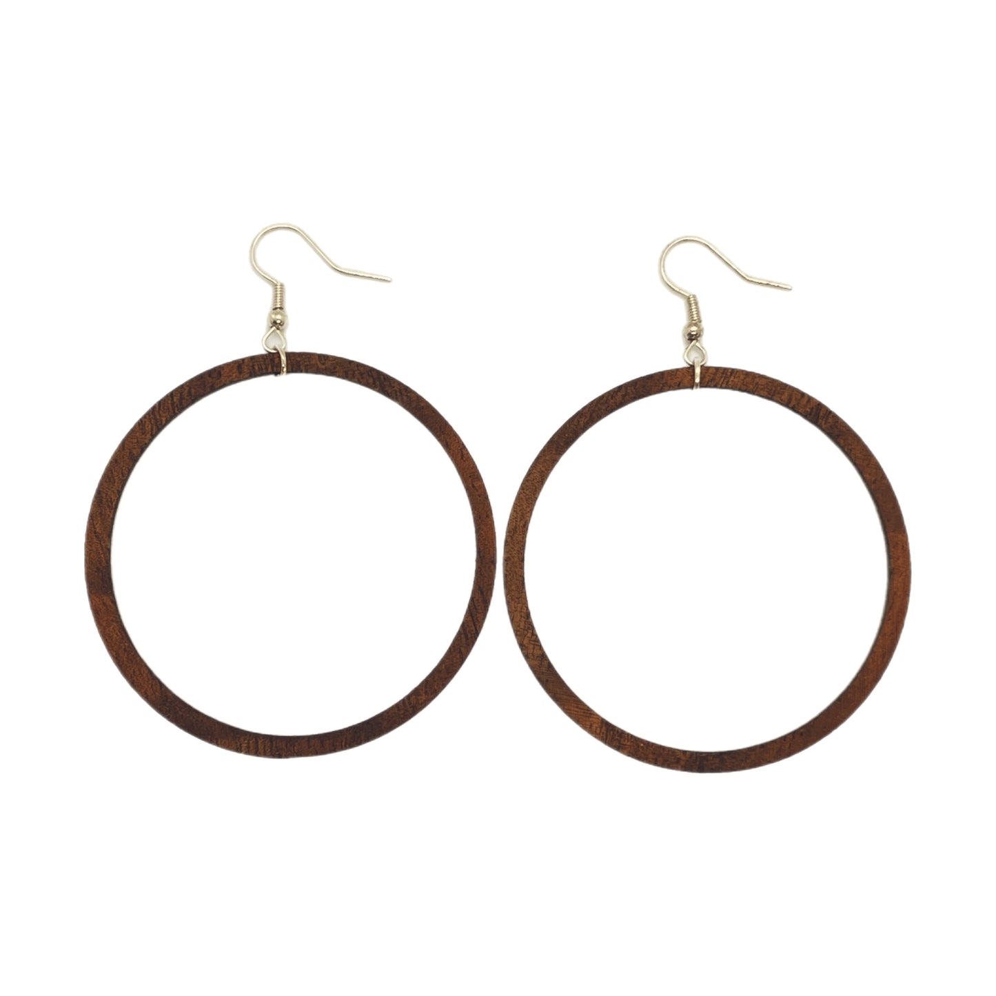 Koa Hoop Wooden Earrings