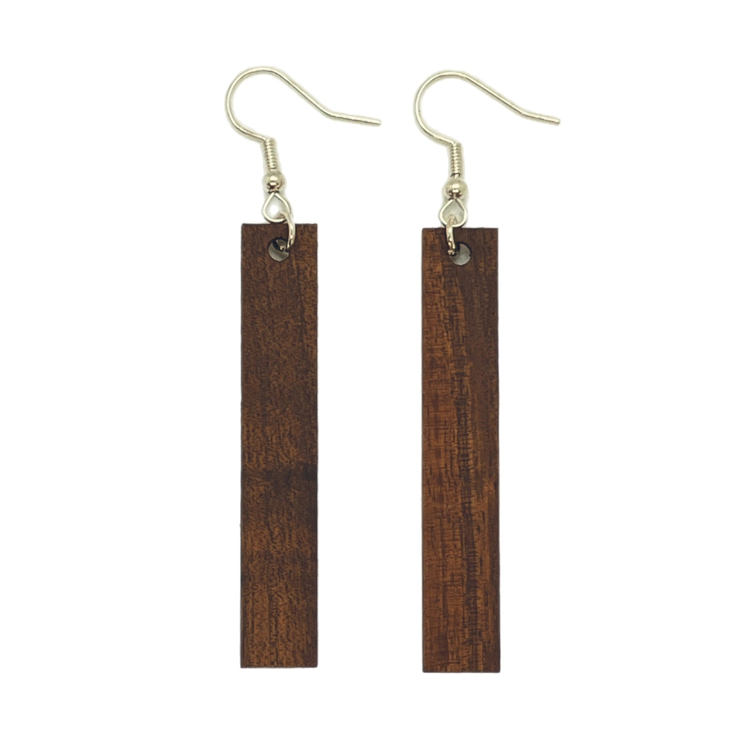 Koa Bar Wooden Earrings