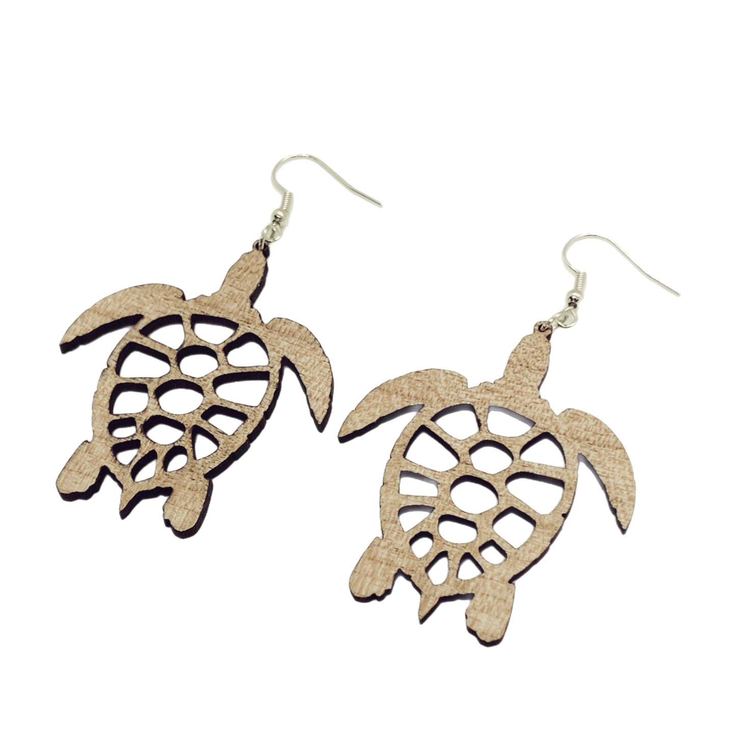 Sea Turtle Maple Wooden Earrings