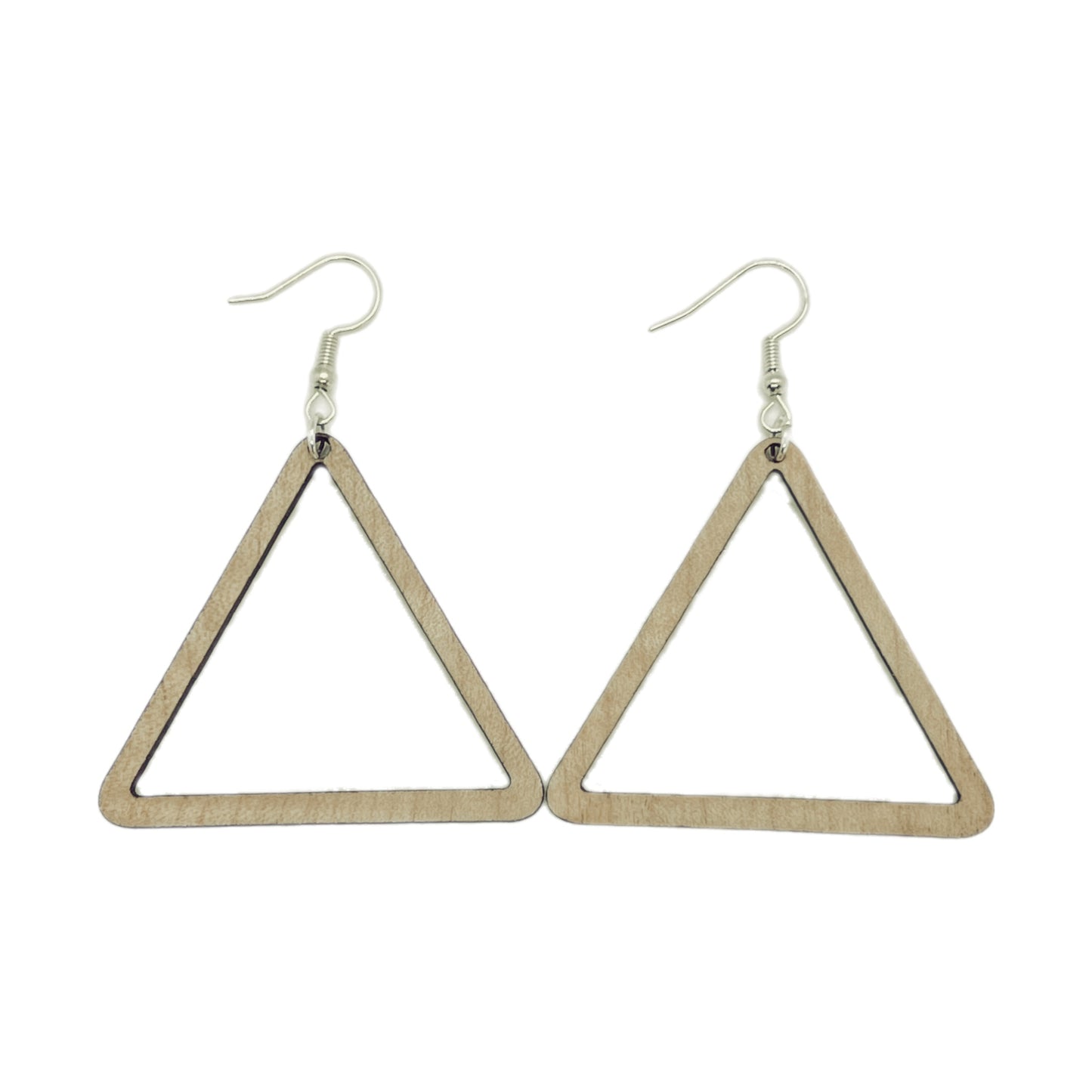 Maple Triangle Hoop Wooden Earrings