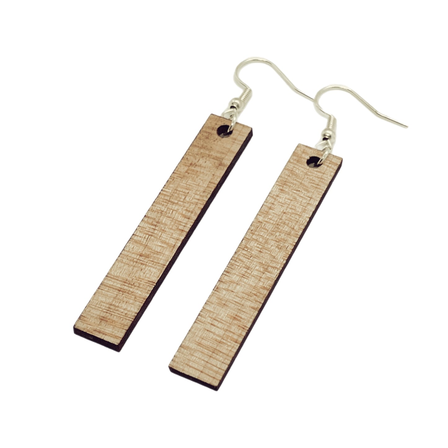 Maple bar wood earrings