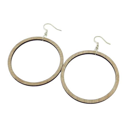 Maple Hoop Wooden Earrings